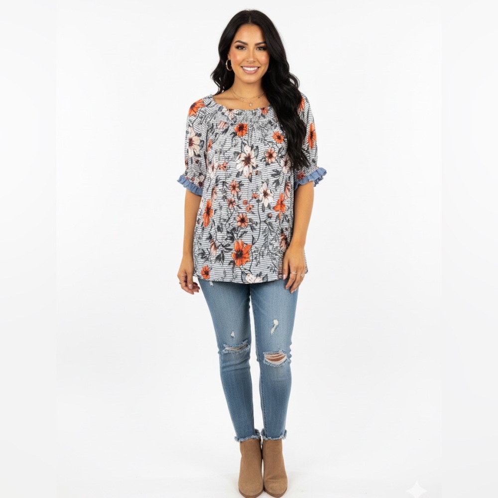 LuLaRoe Floral Print Women's Top-NWT